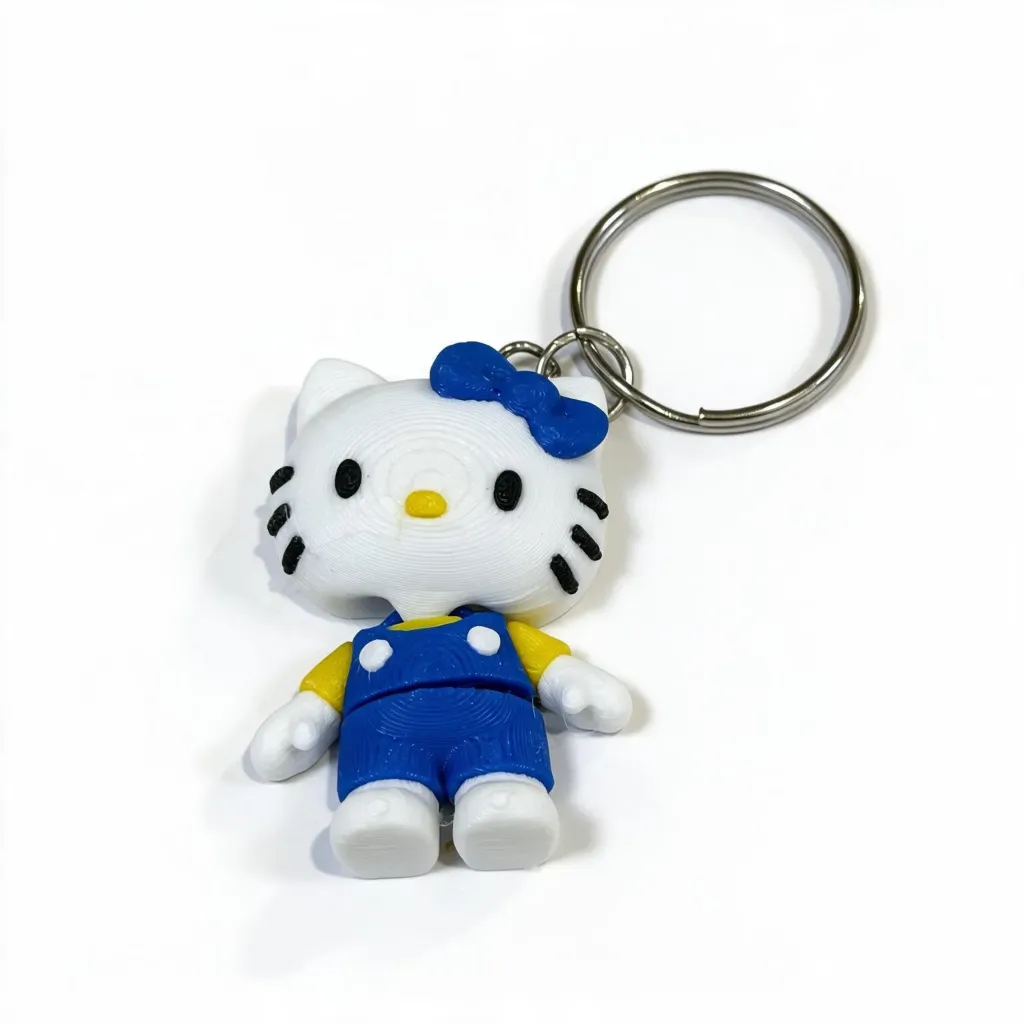 Hello Kitty Blue Outfit Keychain