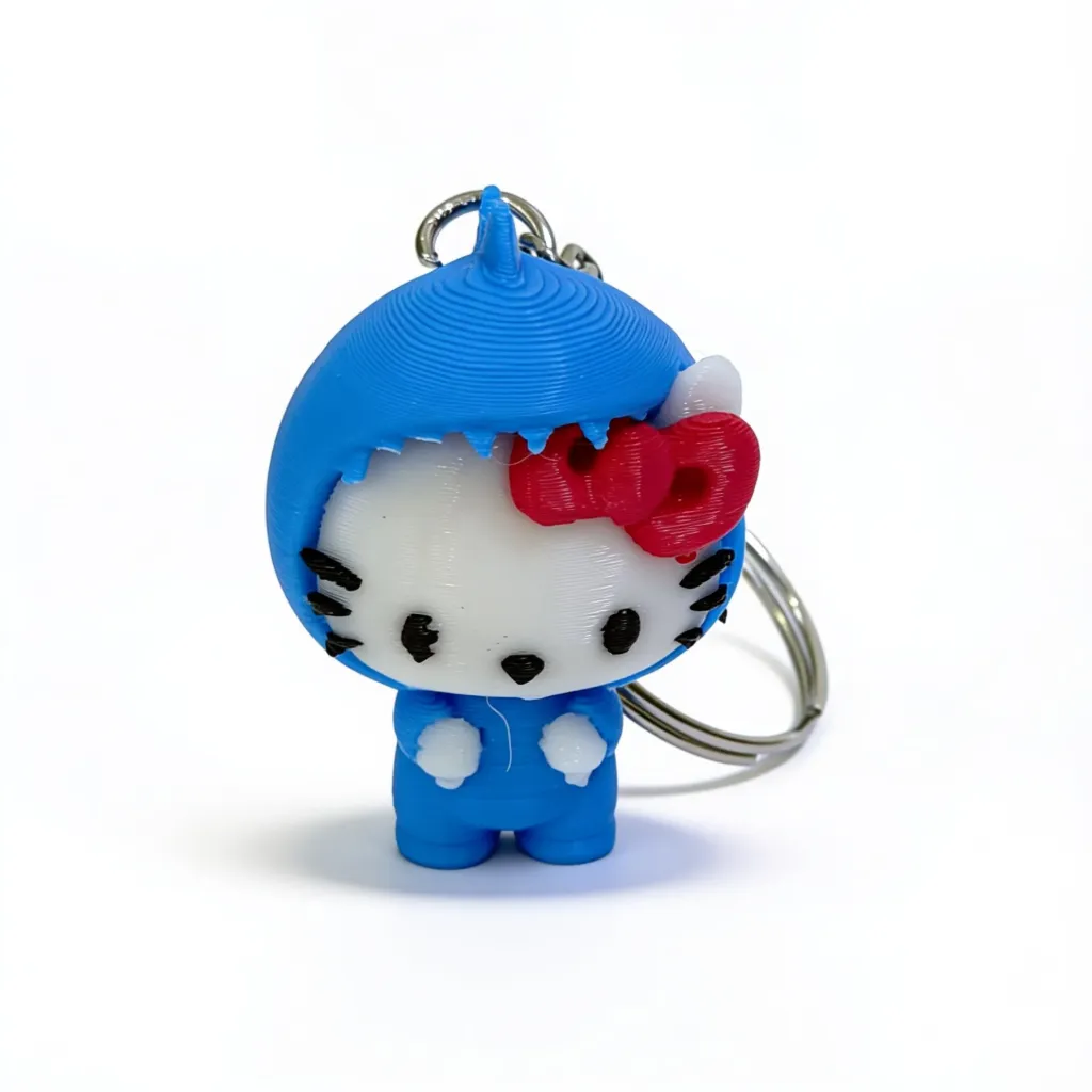 Hello Kitty Shark Costume Keychain